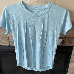 NWT J.Crew linen crew neck tshirt  sky blue